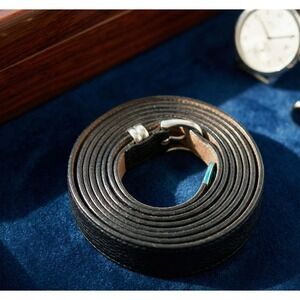 Torino Men's Embossed Italian Calfskin Leather Belt Size 38 USA 4560 Black Brown